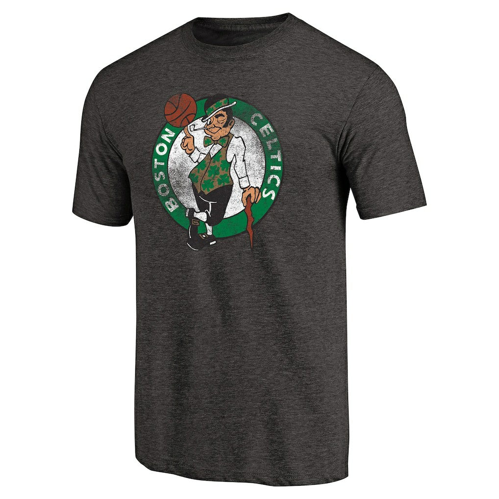 Boston Celtics Distressed Logo Tri-Blend T-Shirt On Sale