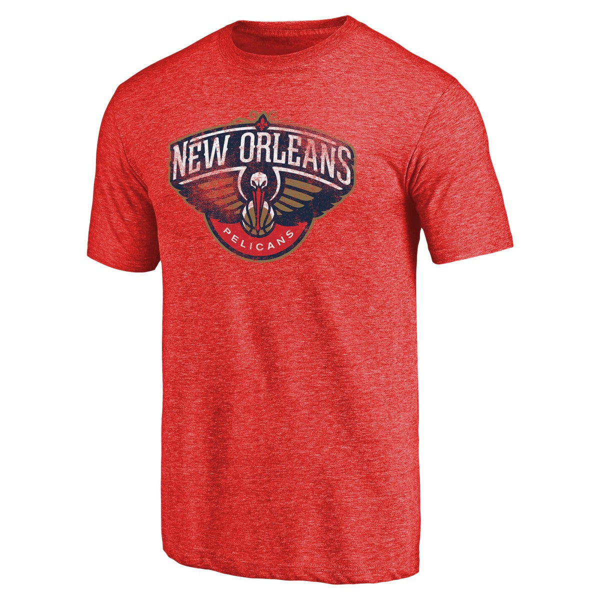 New Orleans Pelicans Distressed Logo Tri-Blend T-Shirt For Sale