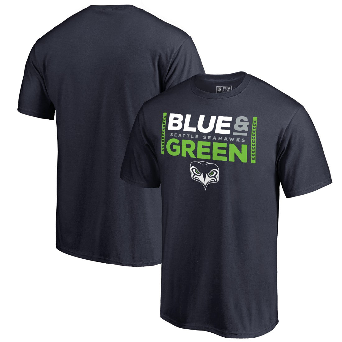 Seattle Seahawks  Alternate Team Logo Gear Blue & Green T-Shirt