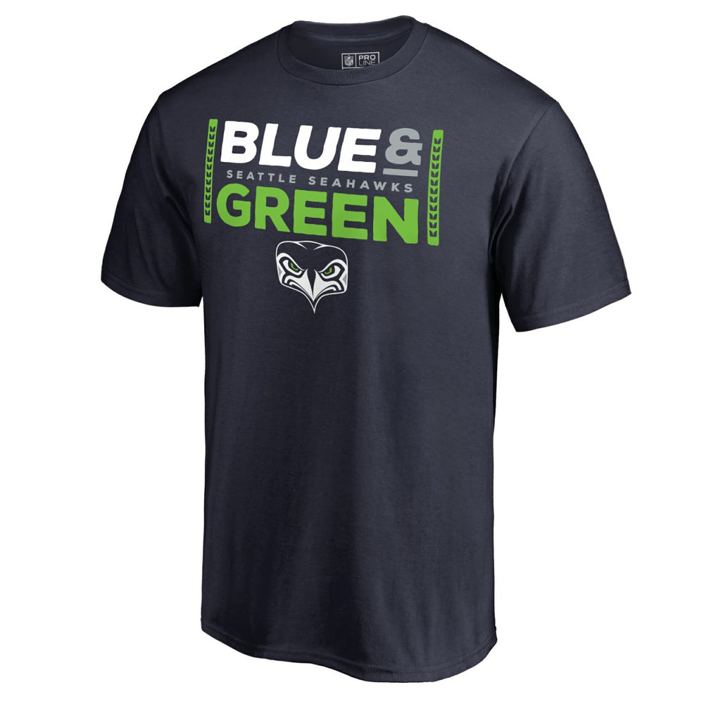 Seattle Seahawks  Alternate Team Logo Gear Blue & Green T-Shirt