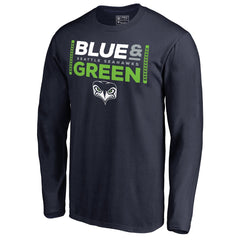 Seattle Seahawks  Alternate Team Logo Gear Blue & Green Long Sleeve T-Shirt