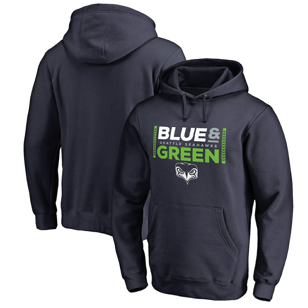 Seattle Seahawks  Alternate Team Logo Gear Blue & Green Pullover Hoodie