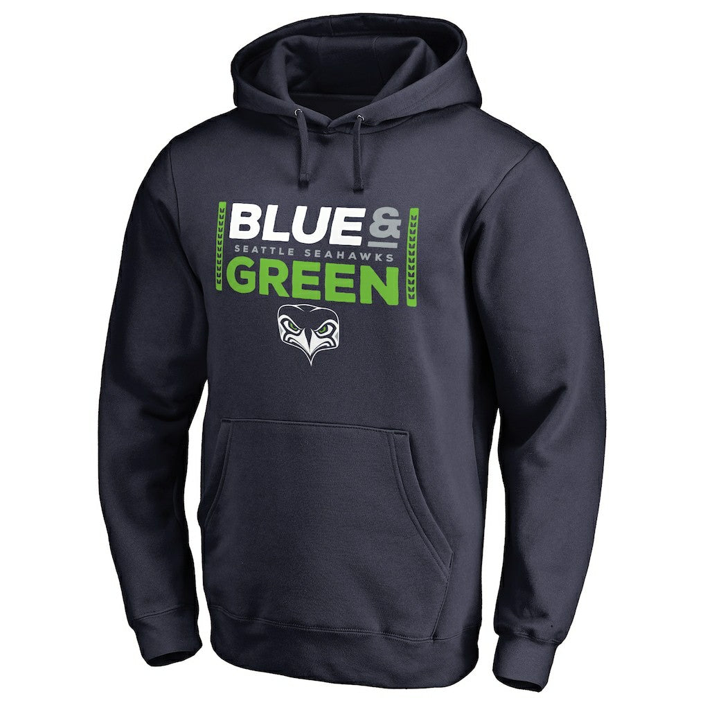 Seattle Seahawks  Alternate Team Logo Gear Blue & Green Pullover Hoodie