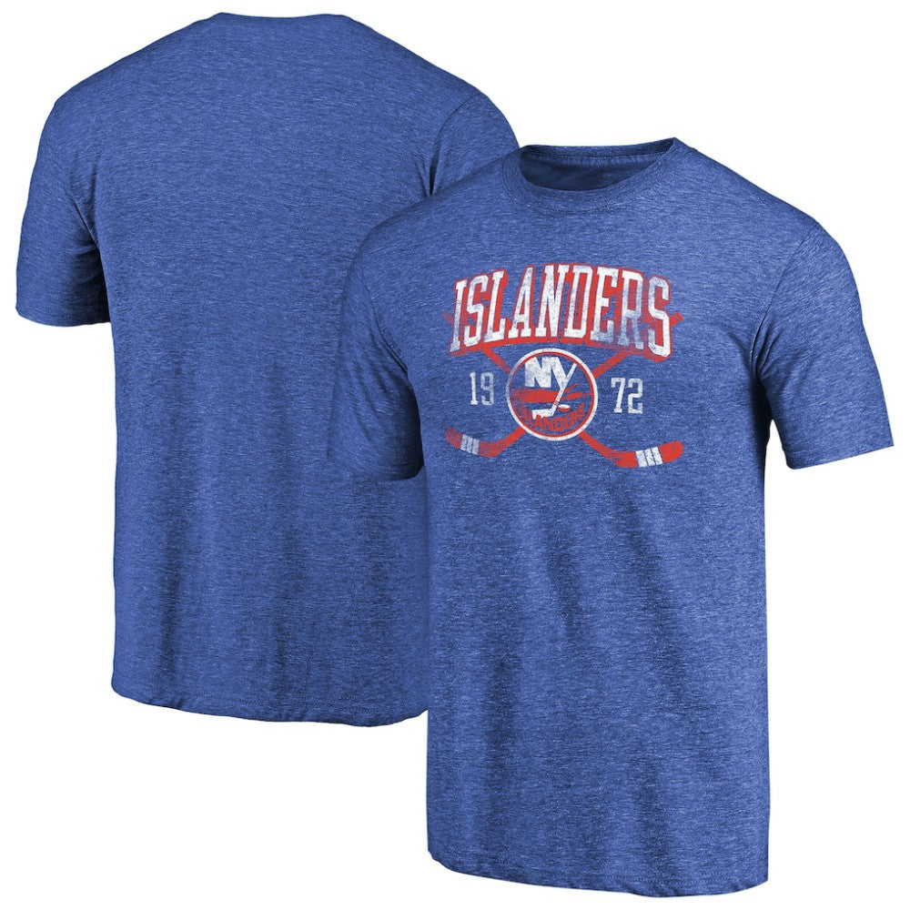 New York Islanders Vintage Collection Line Shift Tri-Blend T-Shirt For Sale