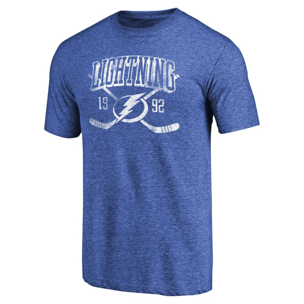 Tampa Bay Lightning Vintage Collection Line Shift Tri-Blend T-Shirt Outlet