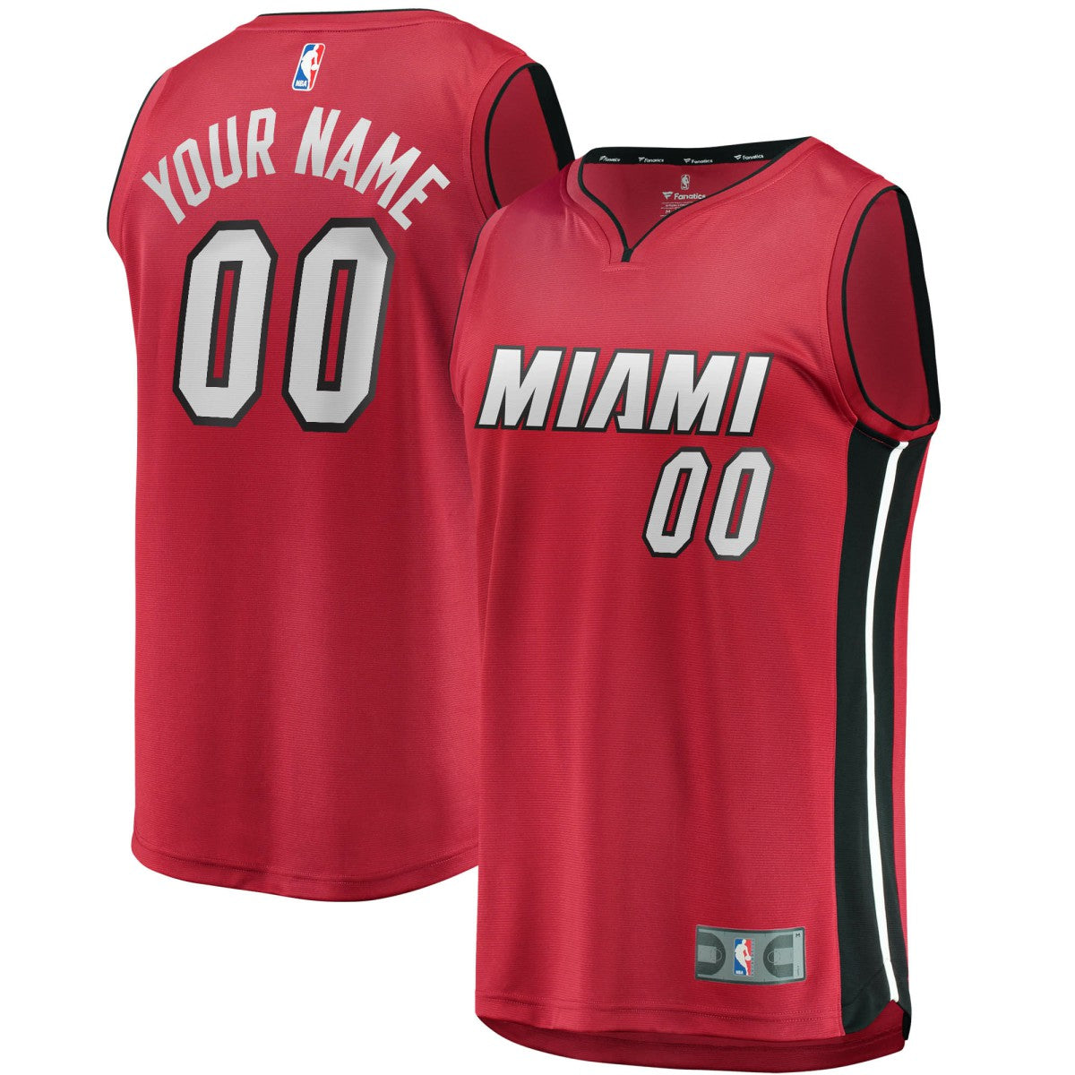 Miami Heat Youth Fast Break Replica Custom Jersey Red On Sale