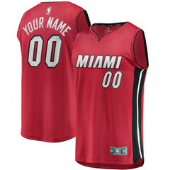Miami Heat Youth Fast Break Replica Custom Jersey Red On Sale