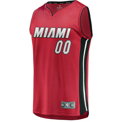 Miami Heat Youth Fast Break Replica Custom Jersey Red On Sale