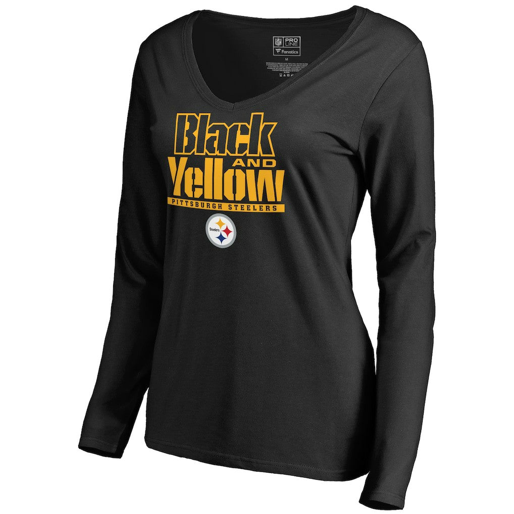 Pittsburgh Steelers  Women's Hometown Collection Long Sleeve V-Neck T-Shirt