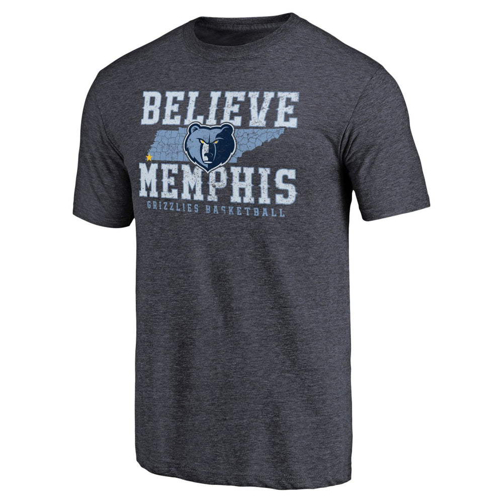 Memphis Grizzlies Believe Memphis Hometown Collection Tri-Blend T-Shirt New
