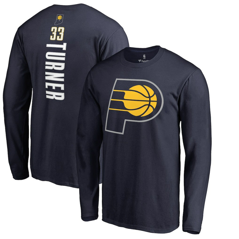 Myles Turner Indiana Pacers Long Sleeve Backer Name and Number T-Shirt Online