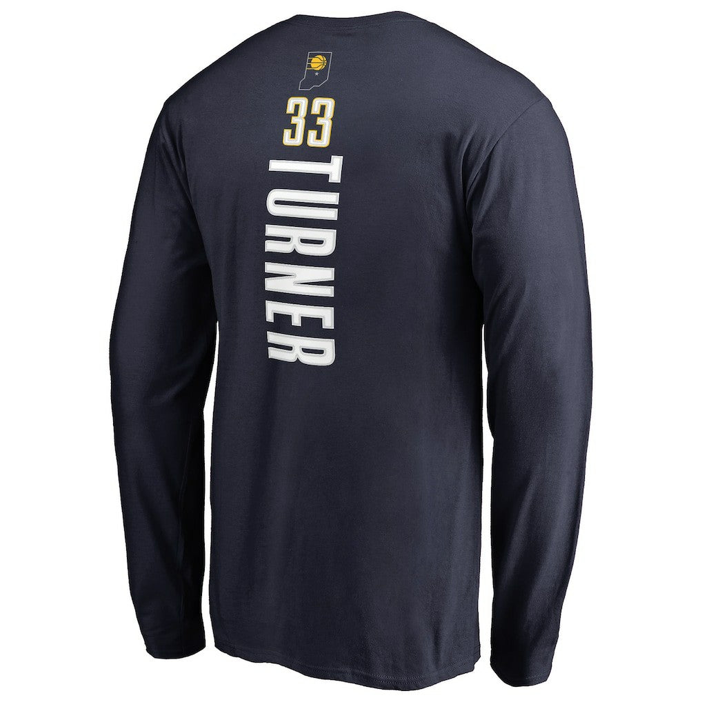 Myles Turner Indiana Pacers Long Sleeve Backer Name and Number T-Shirt Online