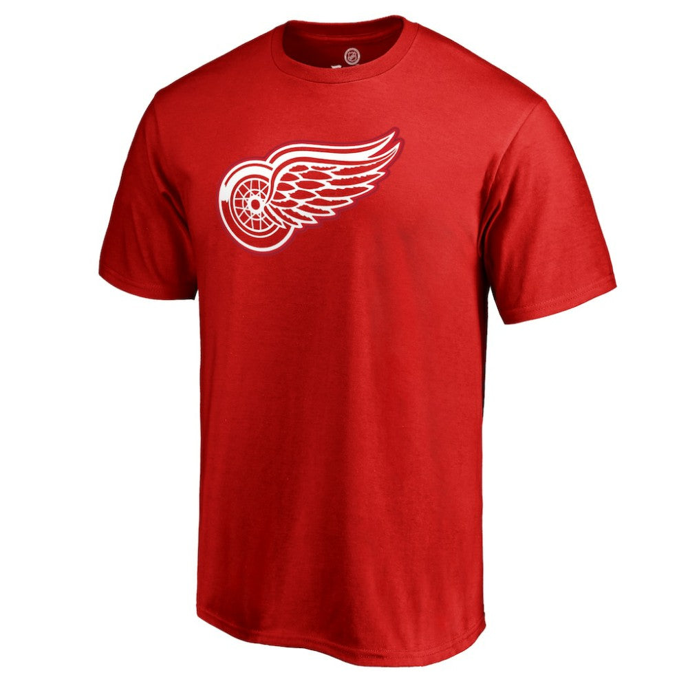 Dylan Larkin Detroit Red Wings Team Logo Backer Name & Number T-Shirt On Sale