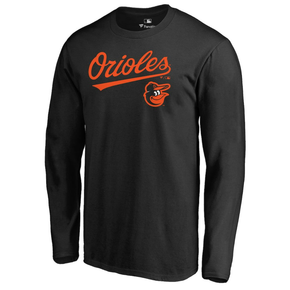 Baltimore Orioles Team Lockup Long Sleeve T-Shirt | MLB Online