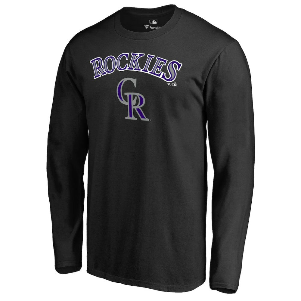 Colorado Rockies Team Lockup Long Sleeve T-Shirt | MLB US