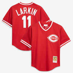 Barry Larkin Cincinnati Reds Mitchell & Ness Authentic Batting Practice Jersey | MLB US