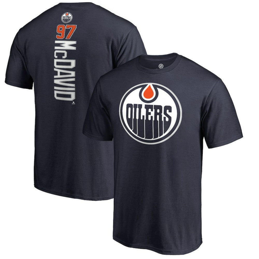 Connor McDavid Edmonton Oilers Backer Name & Number T-Shirt Outlet