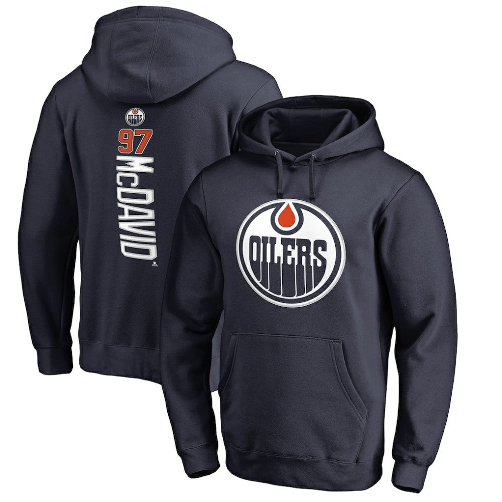 Connor McDavid Edmonton Oilers Backer Name & Number Pullover Hoodie Sale