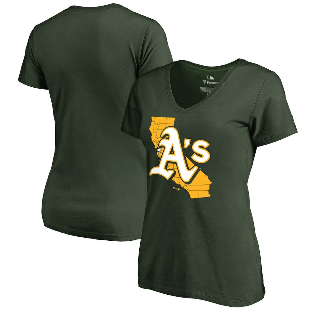 Athletics Women's Hometown Collection The Big O V-Neck T-Shirt | MLB Outlet