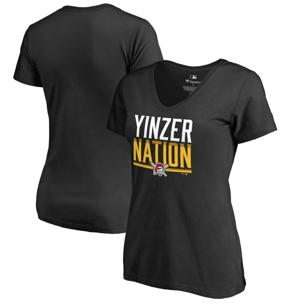 Pittsburgh Pirates Women's Hometown Collection Yinzer Nation V-Neck T-Shirt | MLB Discount