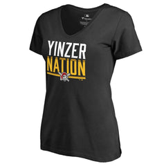Pittsburgh Pirates Women's Hometown Collection Yinzer Nation V-Neck T-Shirt | MLB Discount