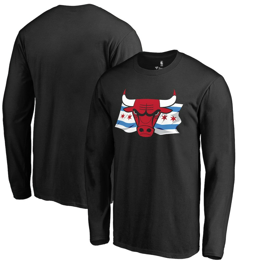 Chicago Bulls Hometown Collection Chicago Flag Long Sleeve T-Shirt sale Outlet