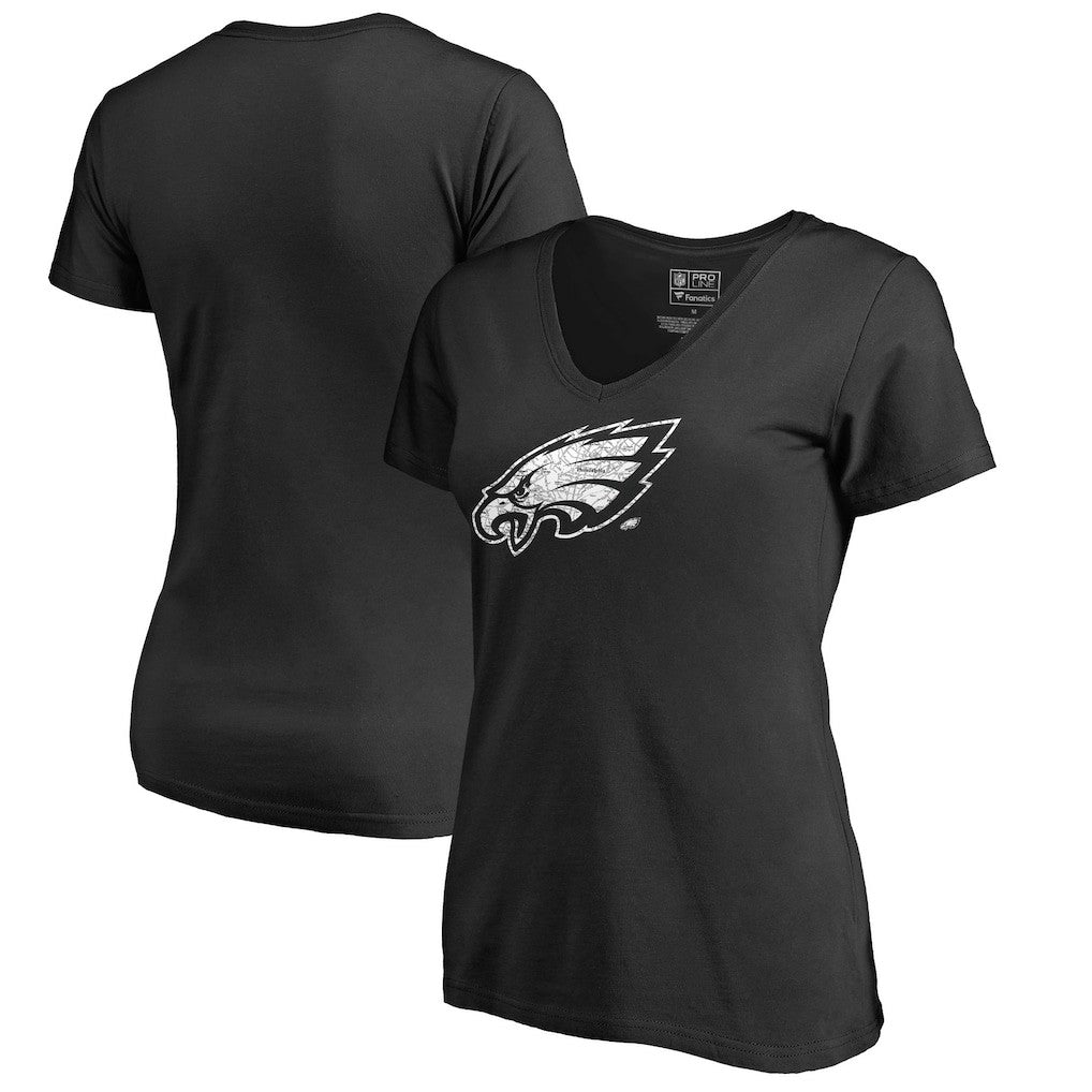 Philadelphia Eagles  Women's Hometown Collection On The Map V-Neck T-Shirt