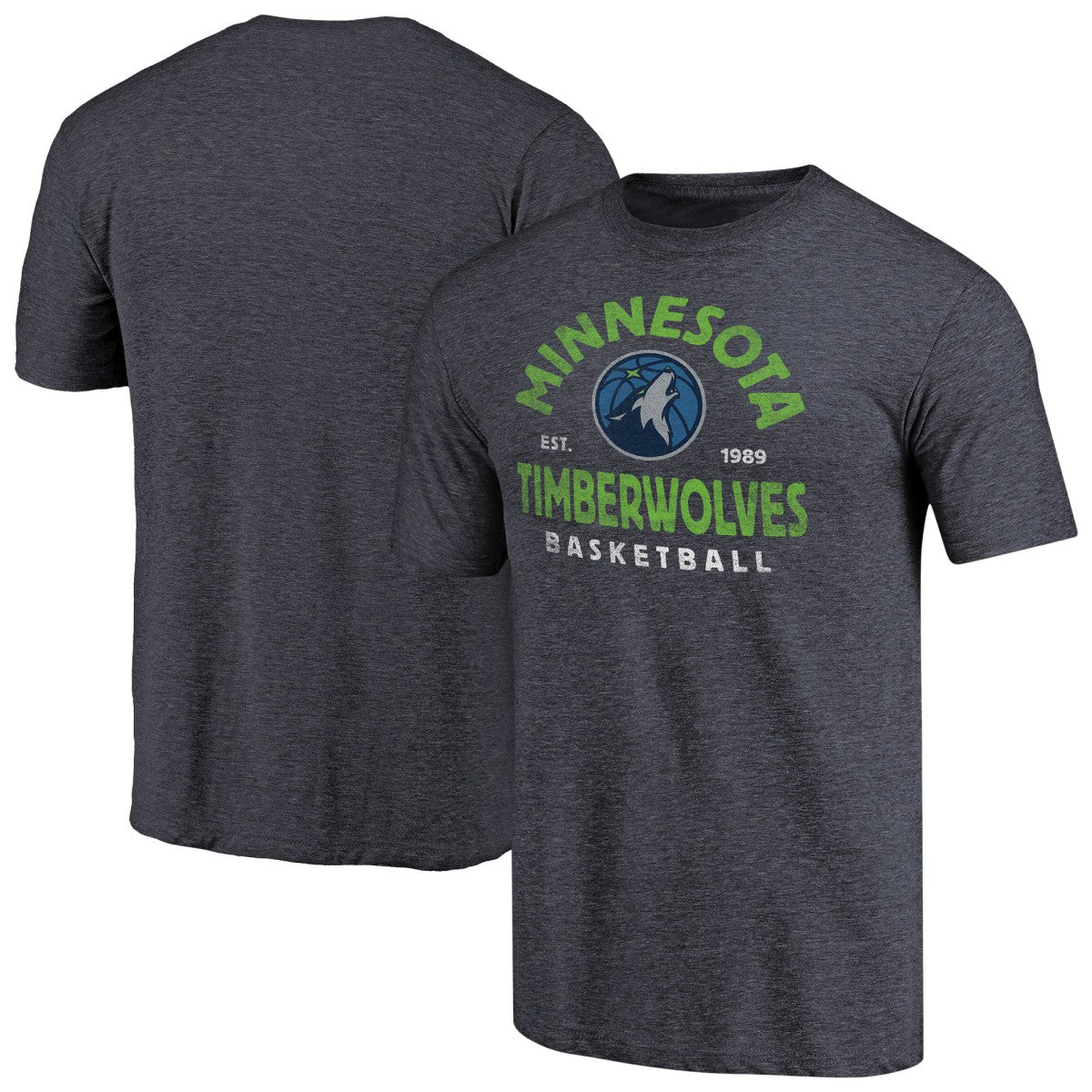 Minnesota Timberwolves Vintage Arch Tri-Blend T-Shirt New