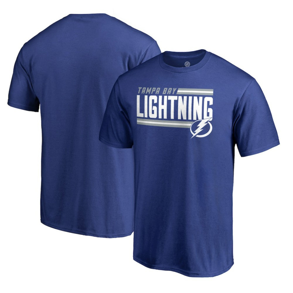 Tampa Bay Lightning Iconic Collection On Side Stripe T-Shirt Discount