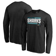 San Jose Sharks Iconic Collection On Side Stripe Long Sleeve T-Shirt Online