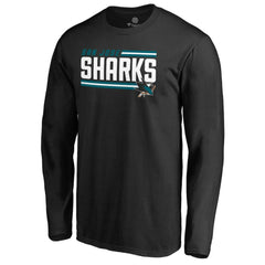 San Jose Sharks Iconic Collection On Side Stripe Long Sleeve T-Shirt Online