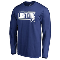 Tampa Bay Lightning Iconic Collection On Side Stripe Long Sleeve T-Shirt On Sale