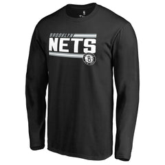 Brooklyn Nets Onside Stripe Long Sleeve T-Shirt On Sale