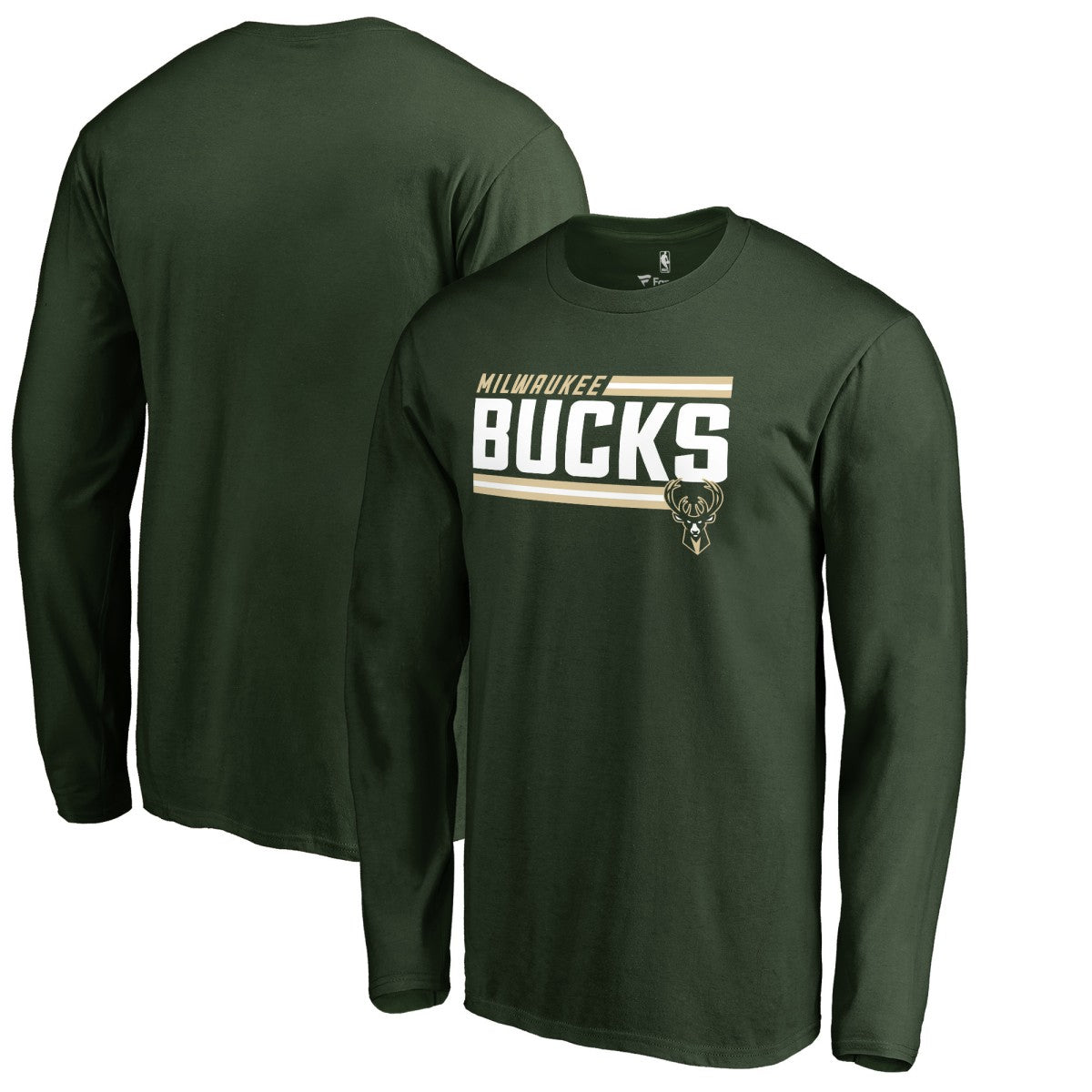 Milwaukee Bucks Onside Stripe Long Sleeve T-Shirt On Sale