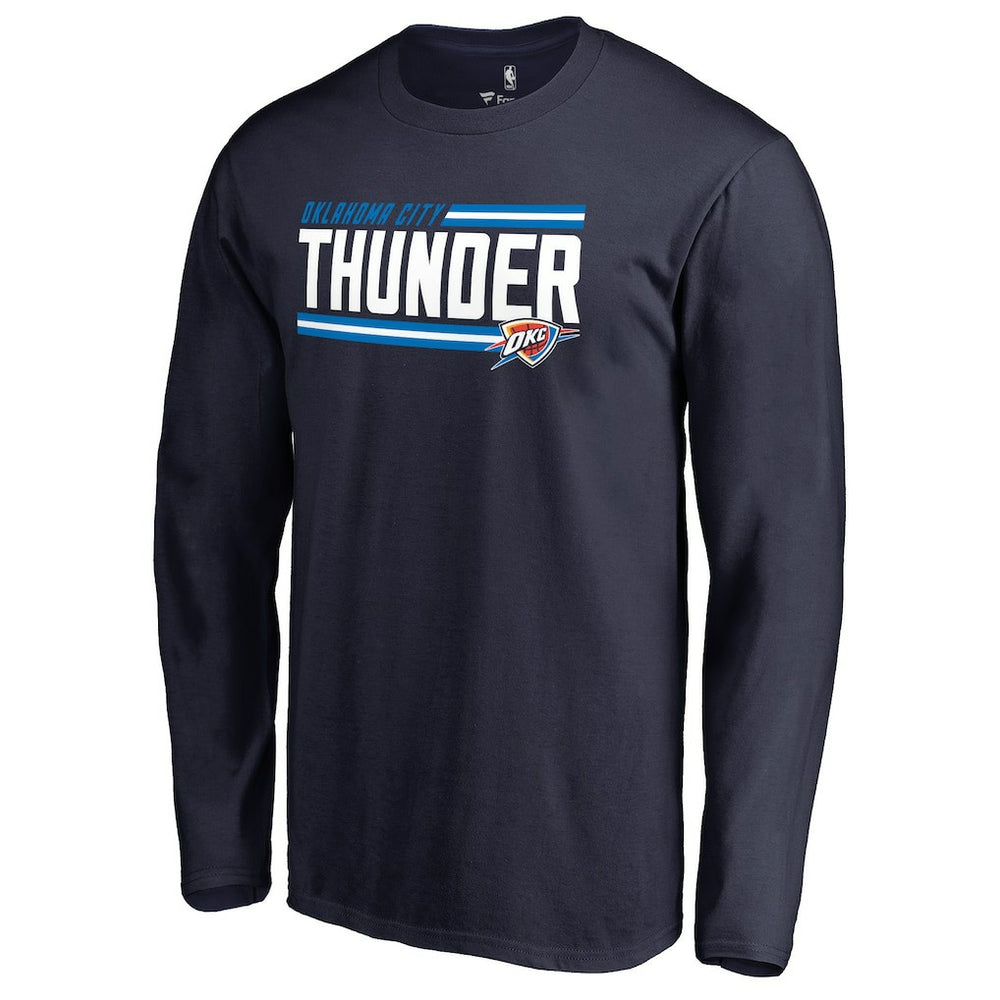 Oklahoma City Thunder Onside Stripe Long Sleeve T-Shirt On Sale