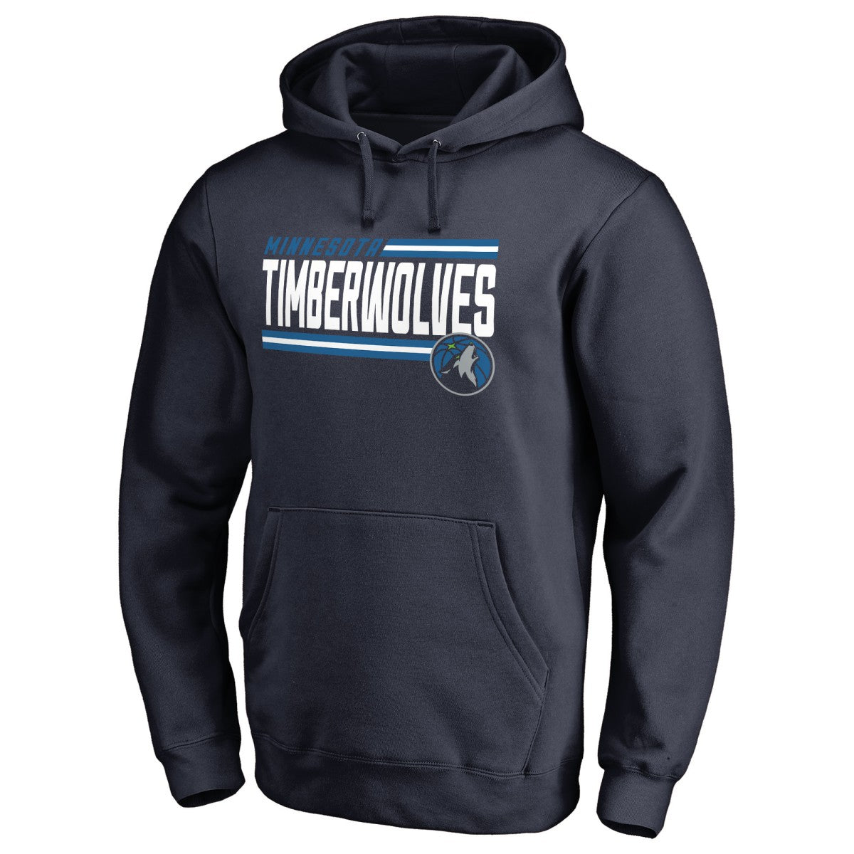 Minnesota Timberwolves Onside Stripe Pullover Hoodie New
