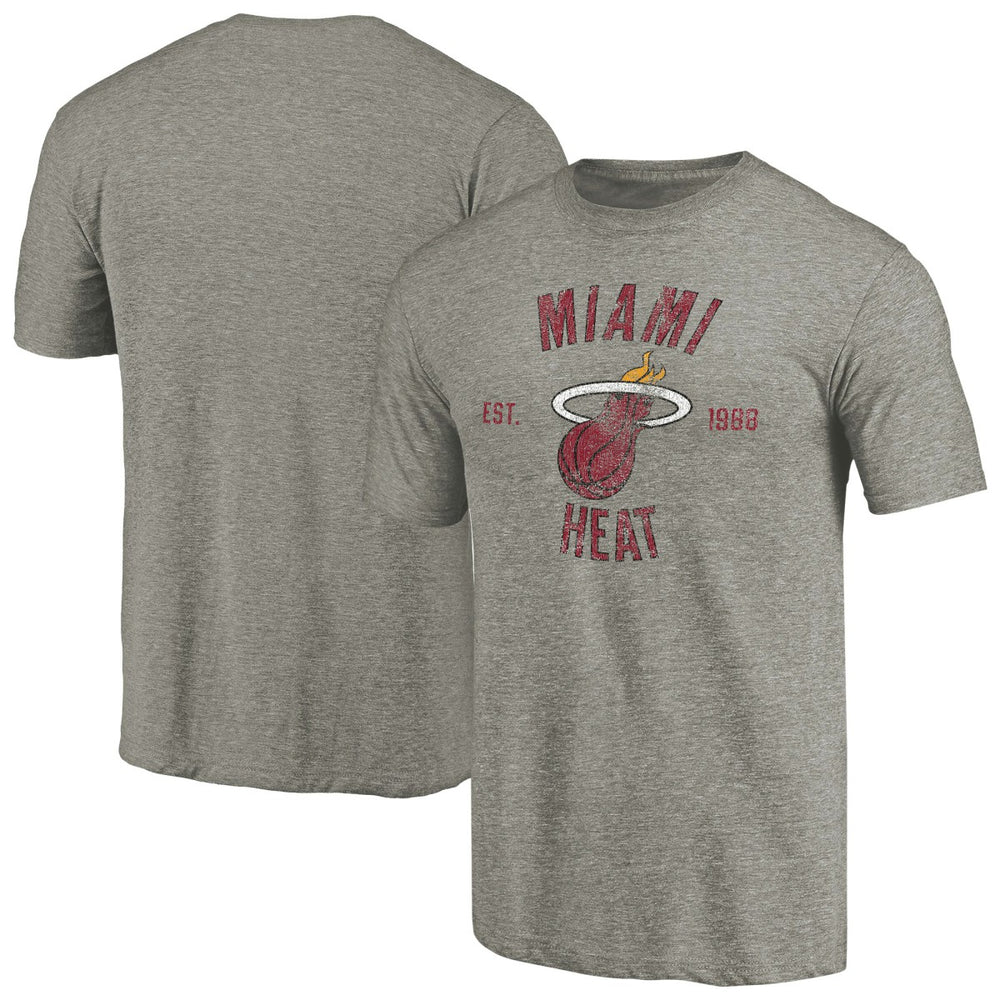 Miami Heat Team Heritage Tri-Blend T-Shirt New