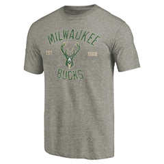 Milwaukee Bucks Team Heritage Tri-Blend T-Shirt New
