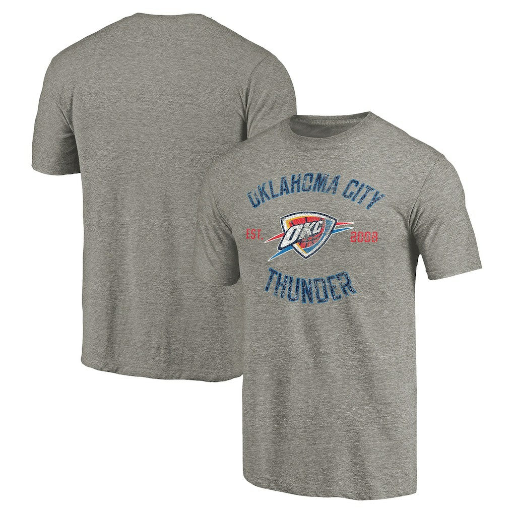 Oklahoma City Thunder Team Heritage Tri-Blend T-Shirt On Sale