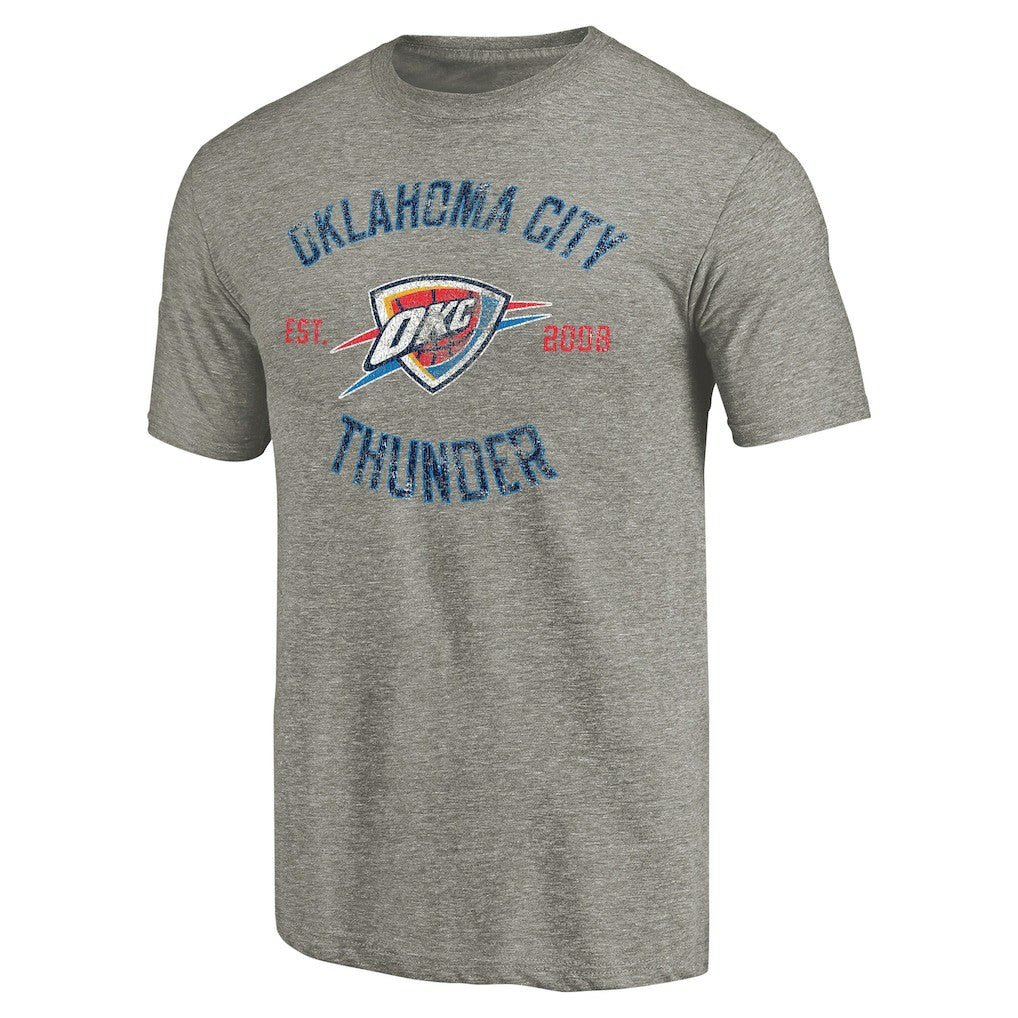 Oklahoma City Thunder Team Heritage Tri-Blend T-Shirt On Sale