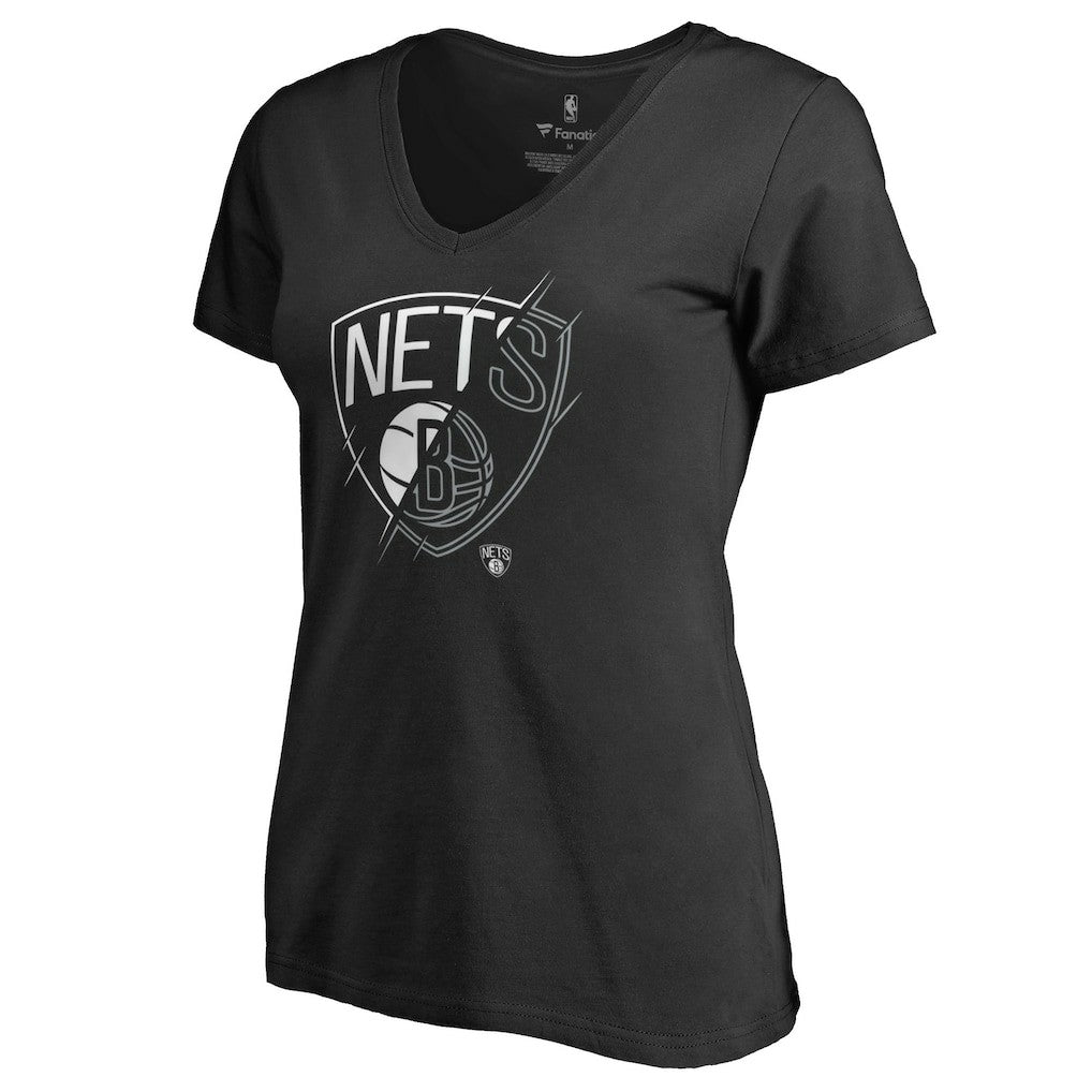 Brooklyn Nets Women's X-Ray Slim Fit V-Neck T-Shirt Outlet