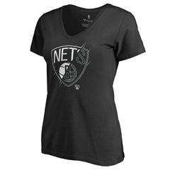 Brooklyn Nets Women's X-Ray Slim Fit V-Neck T-Shirt Outlet