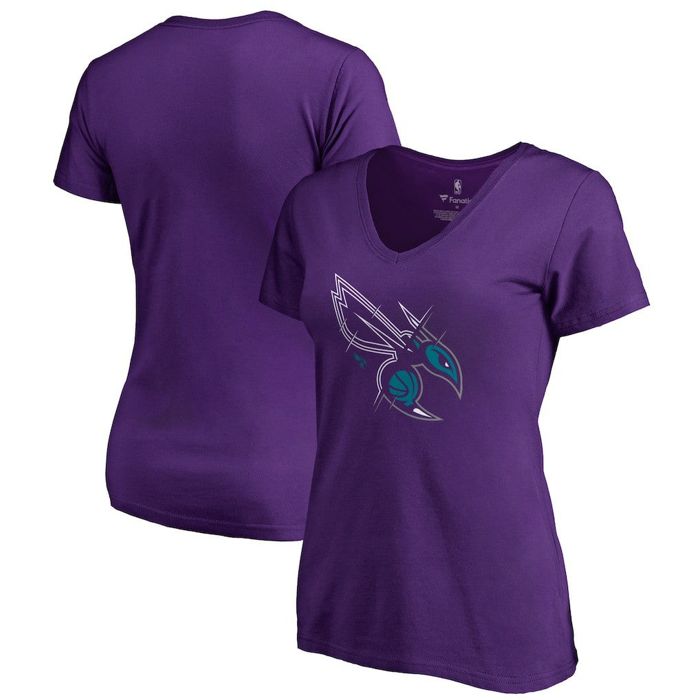 Charlotte Hornets Women's X-Ray Slim Fit V-Neck T-Shirt Online
