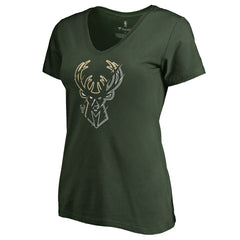 Milwaukee Bucks Women's X-Ray Slim Fit V-Neck T-Shirt Online