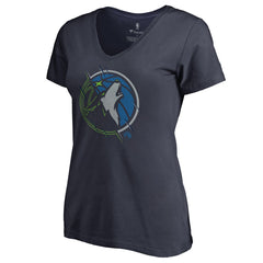 Minnesota Timberwolves Women's X-Ray Slim Fit V-Neck T-Shirt Outlet