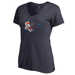 Oklahoma City Thunder Women's X-Ray Slim Fit V-Neck T-Shirt New