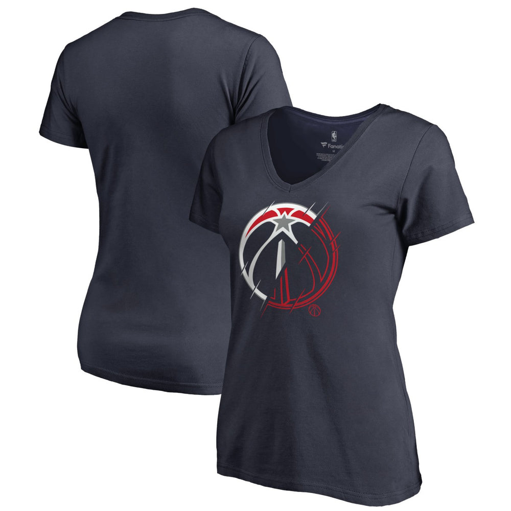 Washington Wizards Women's X-Ray Slim Fit V-Neck T-Shirt New