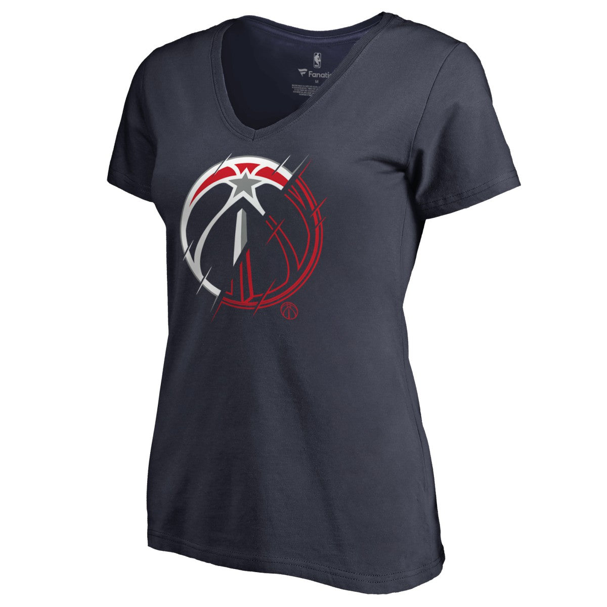 Washington Wizards Women's X-Ray Slim Fit V-Neck T-Shirt New
