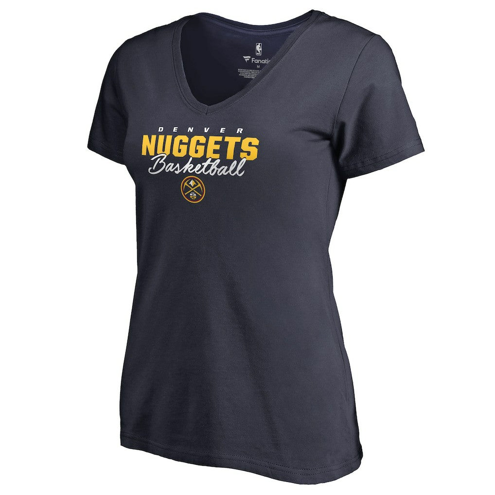 Denver Nuggets Women's Script Assist V-Neck T-Shirt sale On Sale