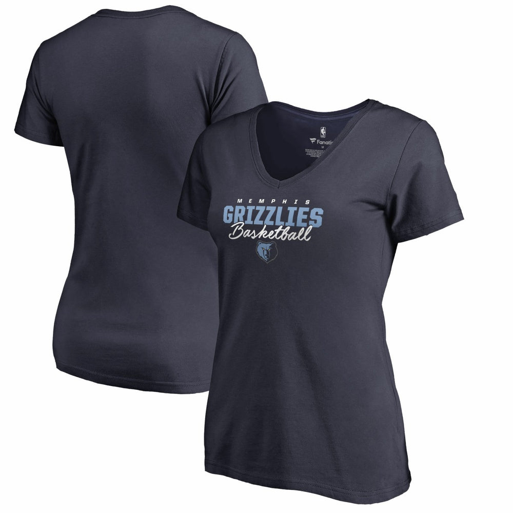 Memphis Grizzlies Women's Script Assist V-Neck T-Shirt Discount